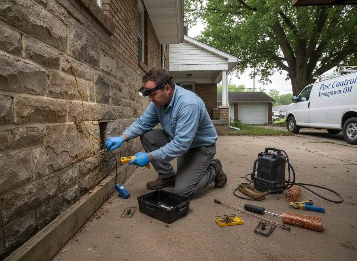 Rodent control service at a residential home